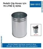70 Litre Endüstriyel Pedallı Galvaniz İç Kovası