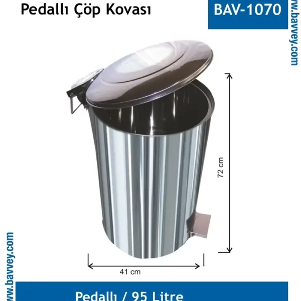 95 LT Pedallı ÇÖP KOVASI
