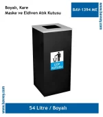 54 Litre Maske Eldiven Atık Kutusu
