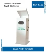 Dış Mekan Kilitli Çöp Kovası Boyalı (BAV-1722)