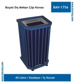 45 Litre Dekoratif Dış Mekan Çöp Kovası
