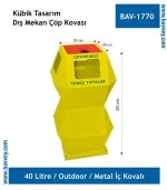 40 LT KÜBİK ÇÖP KOVASI METAL İÇ KOVALI