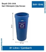 81 Litre Geri Dönüşüm Çöp Kovası
