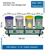 430 KALİTE PASLANMAZ GERİ DÖNÜŞÜM SETİ