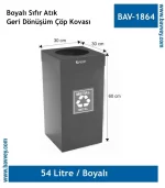 54 Litre Geri Dönüşüm Çöp Kovası Gri