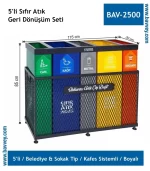 Belediye Tip Geri Dönüşüm Seti 5'li