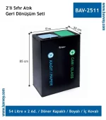 Döner Kapaklı Geri Dönüşüm Seti 2'li
