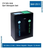 BAV-2511 Döner Kapaklı Geri Dönüşüm Seti 2'li