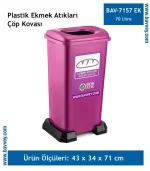 Plastik 70 Litre Geri Dönüşüm Ekmek Atık Kovası