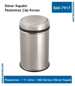 DOKUNMATİK PASLANMAZ ÇÖP KOVASI 11 LT