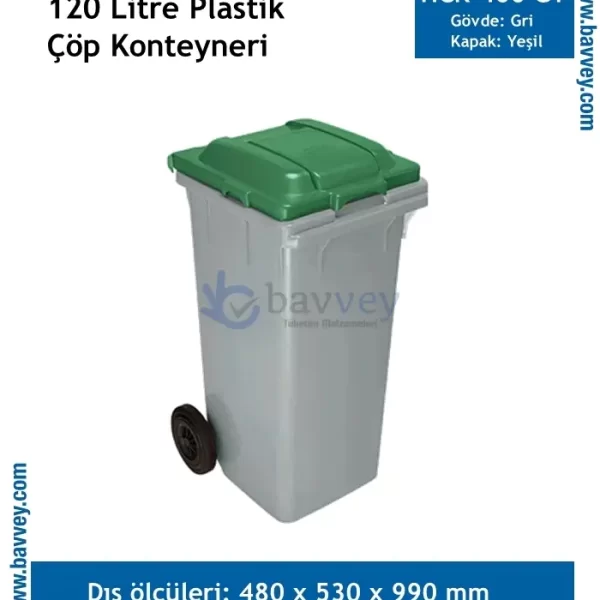 Plastik Çöp Konteyneri 120 Litre