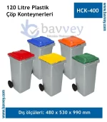 120 Litre Plastik Çöp Konteynerleri
