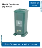 Plastik 70 Litre Geri Dönüşüm Cam Atık Kovası