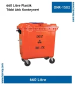 660 Litre Plastik Tıbbi Atık Konteyneri