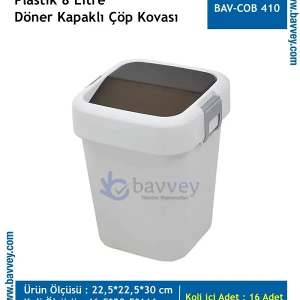 Döner Kapaklı Çöp Kovası