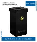 120 Litre Antistatik İletken ESD Çöp Kovası