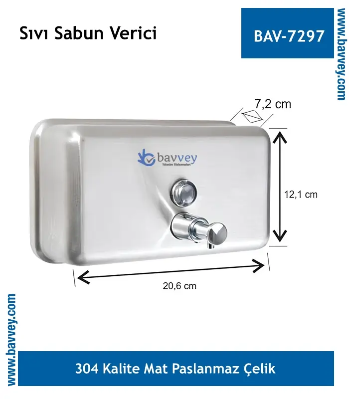 Paslanmaz Sıvı Sabun Verici (BAV-7297)