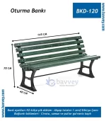 Döküm Ayaklı Ahşap Bank