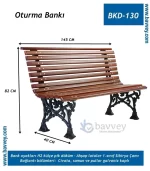 Döküm Ayaklı Ahşap Bank