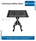 Kare Döküm Bahçe Masası