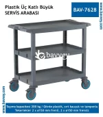 3 Katlı Açık Servis Arabası