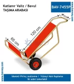 Katlanır Pirinç Valiz Bavul Taşıma Arabası