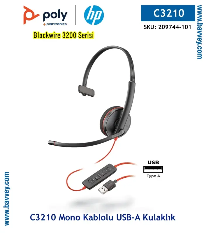 Poly Blackwire 3210 USB-A Kulaklık