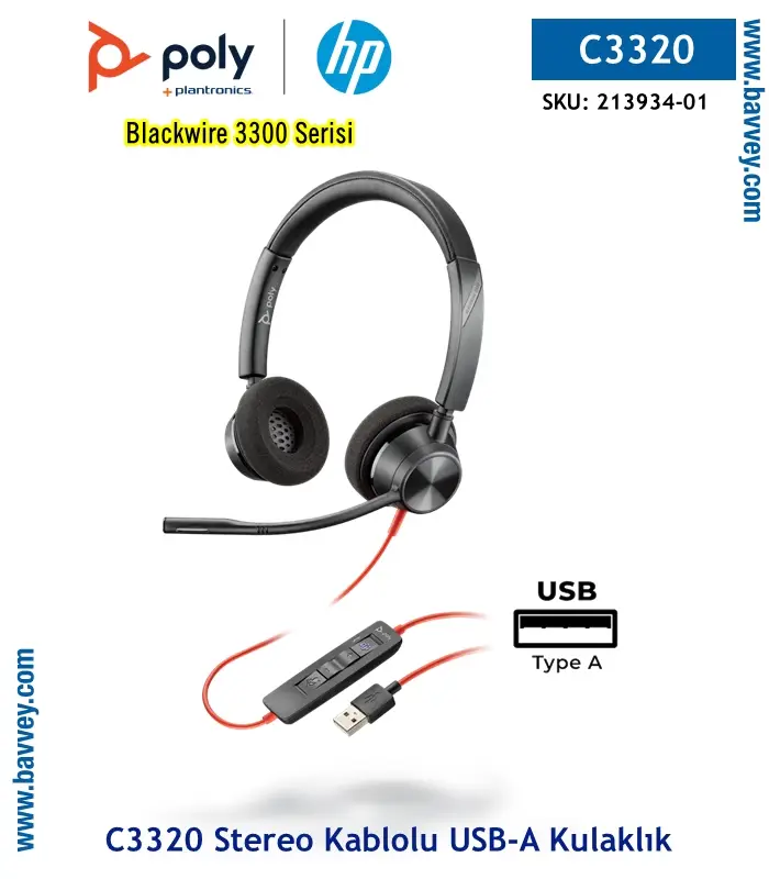 Poly Blackwire 3320 USB-A Kulaklık