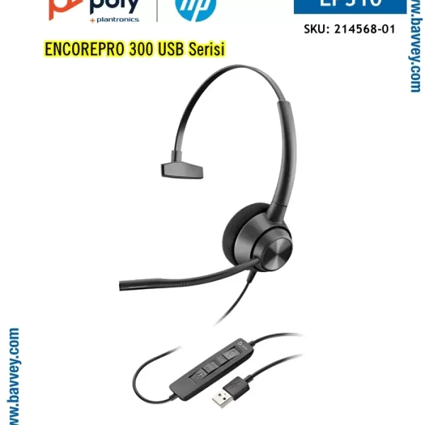 Poly Encorepro EP310 USB Çağrı Merkezi Kulaklığı