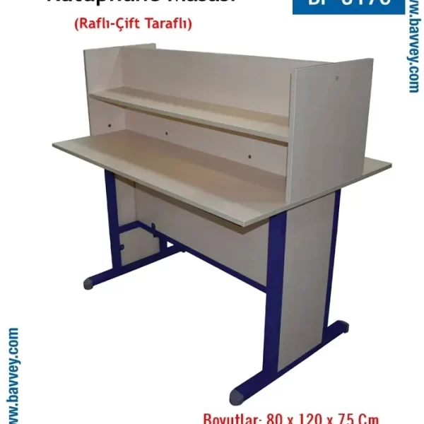 iki Taraflı Kütüphane Masası