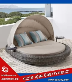 Rattan Gölgelikli Daybed BDB-223