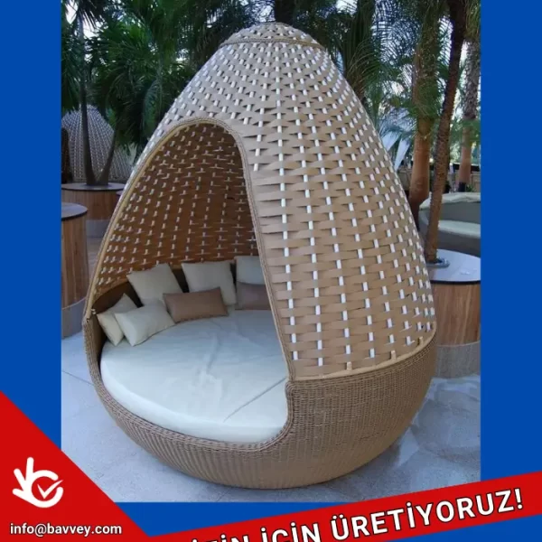 Rattan Easter Egg Daybed BDB-249