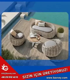Rattan Bahçe Balkon Oturma Grubu - BKT 327