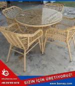 Rattan Bahçe Balkon Masa Sandalye Takımı - BMS 400