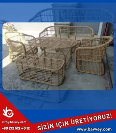 Rattan Bahçe Balkon Masa Sandalye Takımı - BMS 401